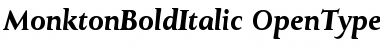 MonktonBoldItalic Regular Font
