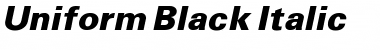Uniform Black Italic Font