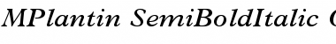 Plantin Semi Bold Italic Font
