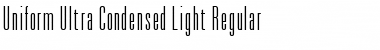Uniform Ultra Condensed Light Regular Font