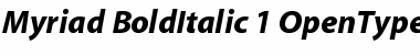 Myriad Bold Italic Font