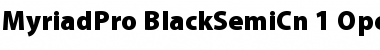 Myriad Pro Black SemiCondensed Font