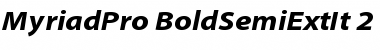 Myriad Pro Bold SemiExtended Italic Font