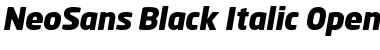 NeoSans Black Italic Font