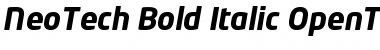 NeoTech Bold Italic Font