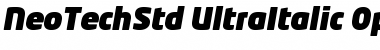 Neo Tech Std Ultra Italic Font