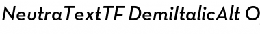 Neutra Text TF Light Alt Demi Italic Font