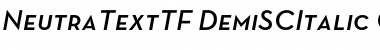 Neutra Text TF Light SC Demi Italic Font