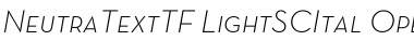 Neutra Text TF Light SC Italic
