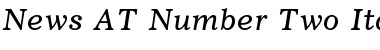 News AT Number Two Italic