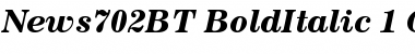 News 702 Bold Italic Font