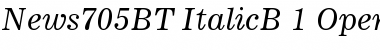 News 705 Italic Font