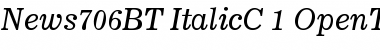 News 706 Italic Font