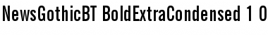 News Gothic Bold Extra Condensed