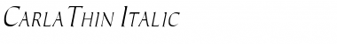 CarlaThin Italic Font