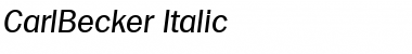 CarlBecker Italic
