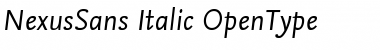 Download NexusSans-Italic Font