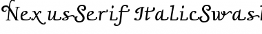 NexusSerif-ItalicSwashTwo Font