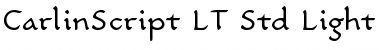 Download CarlinScript LT Std Light Font