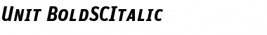 Unit-BoldSCItalic Regular Font