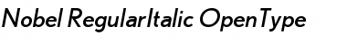 Nobel RegularItalic Font