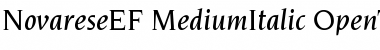 NovareseEF-MediumItalic Regular Font