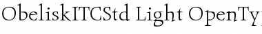 Obelisk ITC Std Font