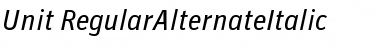 Unit-RegularAlternateItalic Regular Font