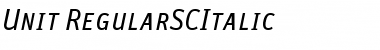 Unit-RegularSCItalic Regular Font