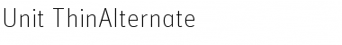 Unit-ThinAlternate Regular Font