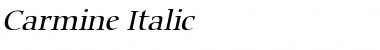 Carmine Italic Font