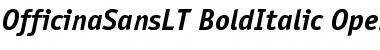 ITC Officina Sans LT Bold Italic Font