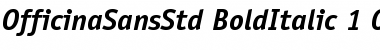 ITC Officina Sans Std Bold Italic Font