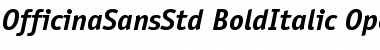 ITC Officina Sans Std Bold Italic Font