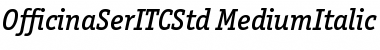 OfficinaSerITCStd MediumItalic Font