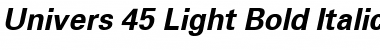 Univers 45 Light Bold Italic Font