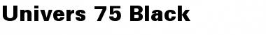 Univers 75 Black Regular Font