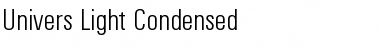 Univers Light Condensed Regular Font