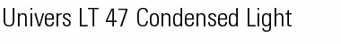 Univers LT 47 CondensedLt Regular Font