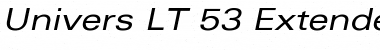 Univers LT 53 Extended Italic Font