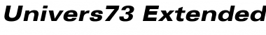 Univers73-ExtendedBlack BlackItalic Font