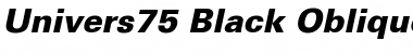 Univers75-Black BlackItalic Font