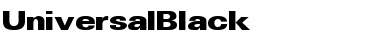 Download UniversalBlack Font