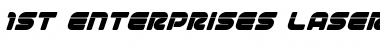 1st Enterprises Laser Super-Italic Font