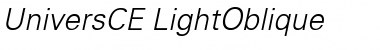 Univers CE 45 Light Italic Font