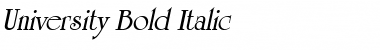 University Bold Italic Font