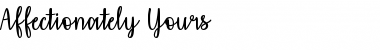 Affectionately Yours Regular Font