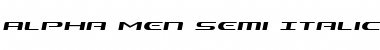 Alpha Men Semi-Italic Font Alpha Men Semi-Italic Font