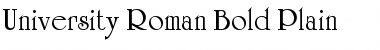 University Roman Bold Regular Font