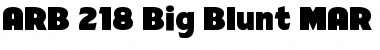 Download ARB-218 Big Blunt MAR-50 Font Download ARB-218 Big Blunt MAR-50 Font